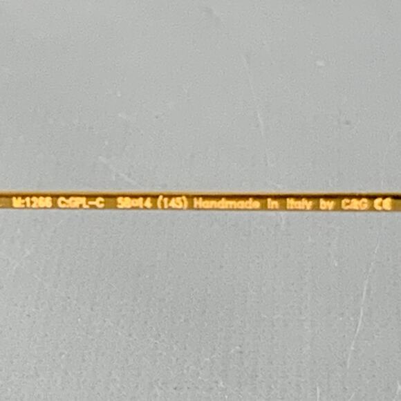 CUTLER AND GROSS Gold Yellow Metal Aviator Sunglasses Frames - Picture 5 of 7